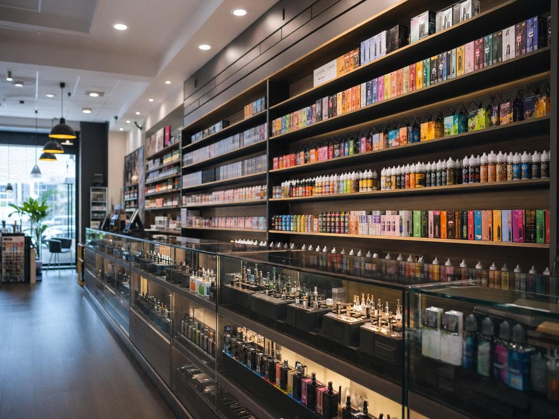 Boutique de cigarette électronique équipée de Sora Caisse POS